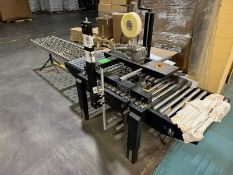 Eastey Top & Bottom Case Sealer, with Straight Section of Roller Conveyor