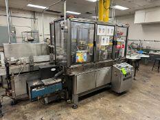 B&H Labeling Systems Hot Melt Blue Labeler, M/N BH8000S, S/N 2532 0402 1425L, with Nordson Glue Pot,