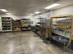Lot of Spare Parts & Change Parts for Lipton Line, Includes Shelving Units, Racks, & Cabinets (