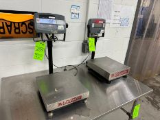 (2) Ohaus S/S Platform Scales, with S/S Platforms & Digital Displays