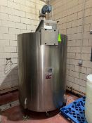 Perma-San 525 Gal. S/S Jacketed Vertical Tank, S/N. 51010, with Top Mounted Agitation Motor