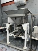 S/S Vibratory Feeder, with S/S Hopper, ERIEZ Shaker Deck, M/N N4X, 115 Volts, & Mild Steel Frame