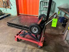 Portable Scissor Table, Mounted on Portable Frame