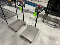 (2) Ohaus S/S Platform Scales, M/N T31P, S/S Platform Dims.: Aprox. 20-1/2