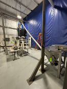 Hapman S/S Incline Screw Conveyor Auger, S/N X18234 AA, with S/S Hopper, with Drive & Outlet Unit,