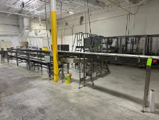 Triple Tier S/S Conveyor, with 1-Section of Dual Lane Conveyor, with 1-Section 180 Degree Turn