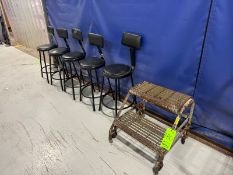 (1) Stool with (5) Operator Chairs (LOCATED IN WEYMOUTH, MA)