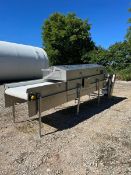 Washer with S/S Frame, Leeson Motor and Gearbox, Conveyor Belting Top Aprox. 178