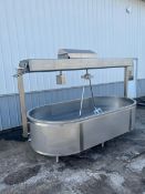 300 Gal. Cheese Vat, Water Heat, 12 GA Interior, 14 GA Exterior, S/S Inside Frame, Dimple, Laser