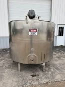 Damrow Aprox. 800 Gal. S/S Processor, Model 800-GA, S/N 55193, Atmospheric Water Jacket, Water