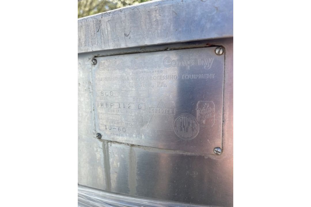 Chester Jensen 800 Gal. Mixing Tank, S/N HBP112D (Loading Fee $250) (Located Bethlehem, PA) - Image 4 of 4