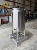 Aprox. 50 Gal. CIP Tank, On Skid with Adjustable Ball Feet, (3) 2