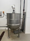 Groen 100 Gal. Steam Jacketed Tank with 2-Blade, 2 hp, 3 Phase Chemineer Mixer, 2