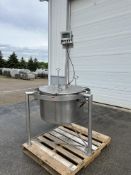 Aprox. 50 Gal. S/S Tank with Scale, S/S Frame and Tank, (1) 1-1/2