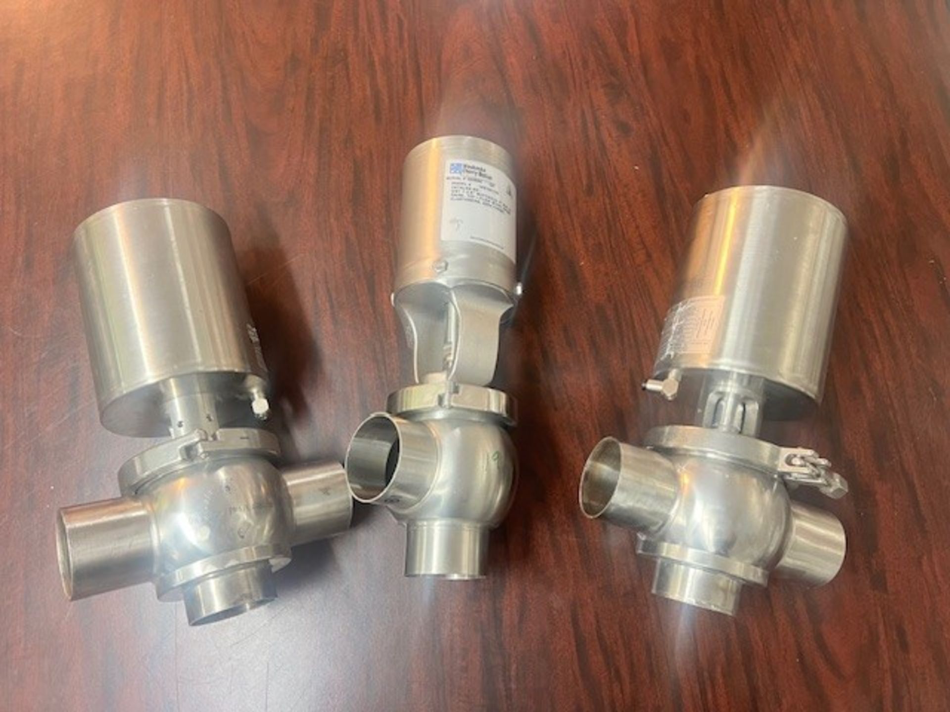 Lot of (3) Air Valves consisting of (2) Sudmo 2" Crossbody Air Valves with Stainless Stems and (1)