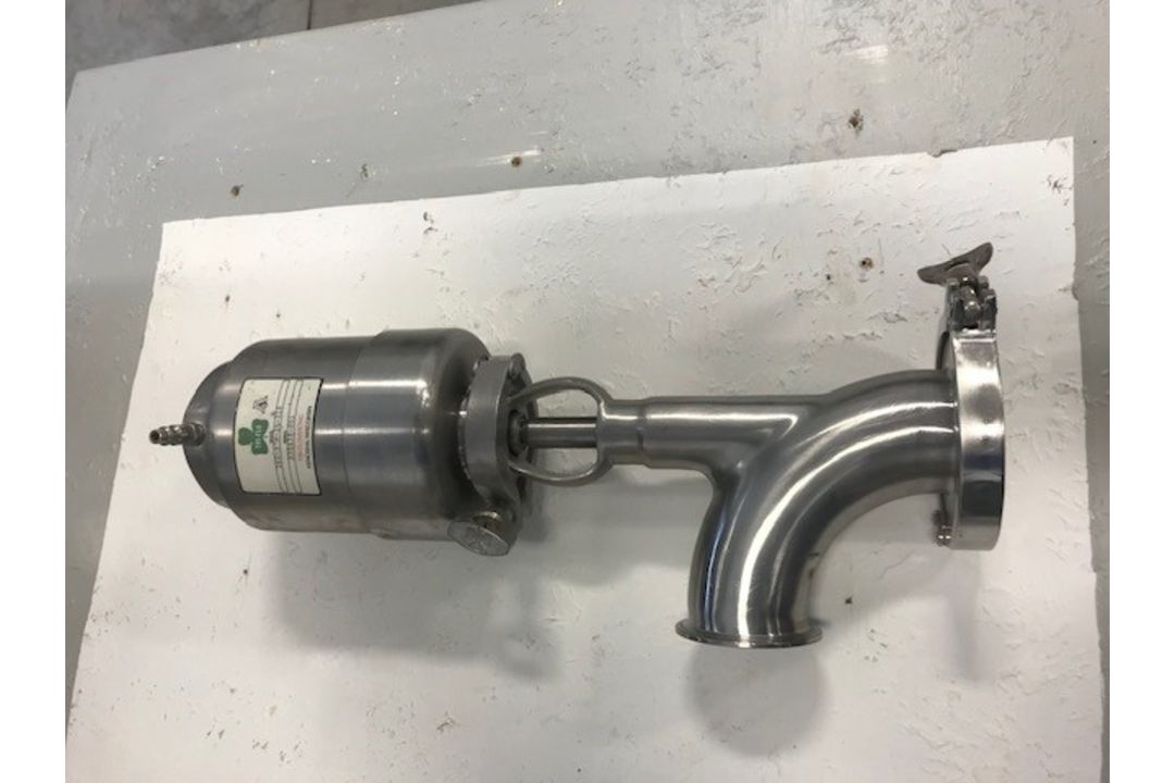 Tri-Clover Tank Air Valve, Model 262-57M-2-1/2-316, S/N 230638-001 with 4" Tank Side, 2.5" Discharge - Image 1 of 2