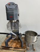 Avantco MX60 Mixer. Serial: 03 0021 16, 60Qt capacity. 240 Volts, 3 Phase, 60 Hz. Bowl is