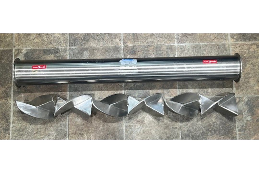 Aprox. 4" Stainless inline Admixer with Tri-Clamp Ends (Load Fee $50) (Located Harrodsburg, KY) - Image 1 of 4