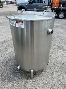 Bauer 100 Gal. Stainless Tank with Hinged Lid, Slope Bottom, 2.5