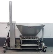Hinds-Bock 5P-08WT Muffin Depositor on casters 39 gal. Hopper Capacity, 8MFC Air Requirements.