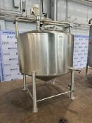 Aprox. 500 Gal. S/S Single Wall Mixing Tank, Vessel Dims.: Aprox. 36