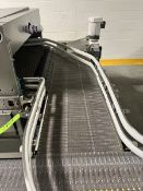 STRAIGHT SECTION OF PRODUCT CONVEYOR, FEEDING INTO COOLING TUNNEL, APPROX 15 IN. W
