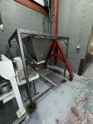 S/S Feed Hopper, Mounted on S/S Frame(RIGGING, LOADING, SITE MANAGEMENT FEE: $200.00 USD)(LOCATED
