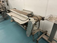 Straight Section of Case Conveyor, with Drive, Mounted on Mild Steel Portable Frame(RIGGING,