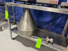 S/S Funnel with S/S Auger(RIGGING, LOADING, SITE MANAGEMENT FEE: $50.00 USD)(LOCATED MOORE RD.