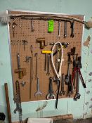 Cork Board of Tools, with Assorted Wrenches(RIGGING, LOADING, SITE MANAGEMENT FEE: $50.00 USD)(