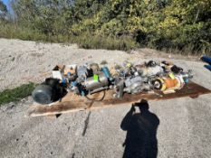 SKID OF ASSORTED PUMPS, MOTORS AND DRIVES, I