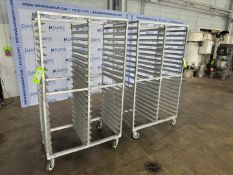 (2) Dual Pan Racks, Capable of Handling (20) Pans Per Unit, Square Tops & Mounted on Casters (INV#