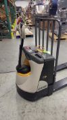 CROWN ELECTRIC WALK BEHIND PALLET JACK, MODEL WP3035-45, S/N 1742, 3000 SERIES. (LOCATED IN PIT