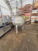 GROEN S/S BOTTTOM JACKETED KETTLE WITH TOP-MOUNT AGITATION SWEEP AGITATION