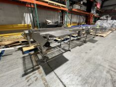 KRISPY KREME WIRE MESH S/S BAKERY CONVEYOR, APPROX. 201 IN. L X, MODEL 62016-270 D/H 8FT PKG