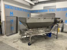 PRO ENGINEERING MANUFACTURING PRODUCT HOPPER WITH CLEATED INCLINE Z-CONVEYOR,