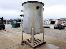 Used 585 Gallon Stainless Steel Tank, Open Top with Pipe Coils