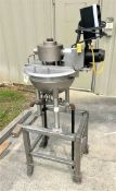 0.25 HP JACKETED MIXING STAINLESS TANK, 17” DIAMETER x 10” HIGH