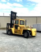 20,000 LB CAPACITY CLARK MODEL CHY205S DIESEL PNEUMATIC TIRE FORKLIFT; S/N HJ2030-7-2319. 9090 HO