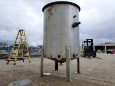 Used 585 Gallon Stainless Steel Tank, Open Top with Pipe Coils