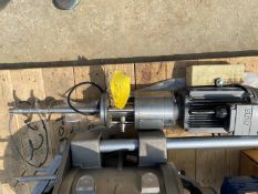 UNUSED HIGH SHEAR STAINLESS STEEL 3 HP MIXER. WITH 3 HP SEW DRIVE