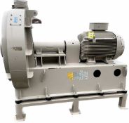 100 HP, 6180 CFM AT 68.2” S.P., REITZ/PHELPS RADIAL FAN TYPE KXE 200-016030-00 WITH 100 HP VFD