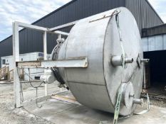 475 CUBIC FOOT STAINLESS STEEL STORAGE BIN WITH 6’ VIBRA SCREW STAINLESS STEEL BIN ACTIVATOR