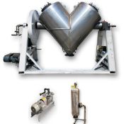 Used 78 Cubic Foot Gemco V-Cone Stainless Tumble Blender Vacuum Dryer