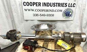 3 ½” DIAMETER AZO STAINLESS HOPPER SCREW FEEDER / CONVEYOR