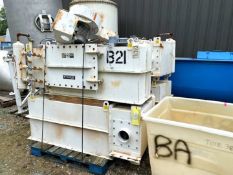 58 SQUARE FOOT FILTER AREA BUHLER HORIZONTAL MOUNTED BIN VENT FILTERS, PULSE JET CLEANING