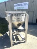 26 CUBIC FOOT NBE NATIONAL BULK EQUIPMENT POWDER BLENDING HOPPER 48”