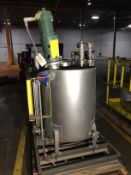 100 GALLON STAINLESS MIX TANK WITH LIGHTNIN MIXER MODEL XDC30