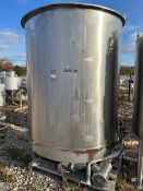 Used Approximately 500 Gallon Stainless Steel Tank, Dimensions: 52