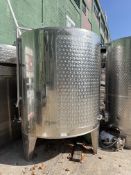 Letina1000 Gal. S/S Fermentor Tank, Type VIK4500LHV18, Factory S/N __________, Mfg. 2017 (Loading